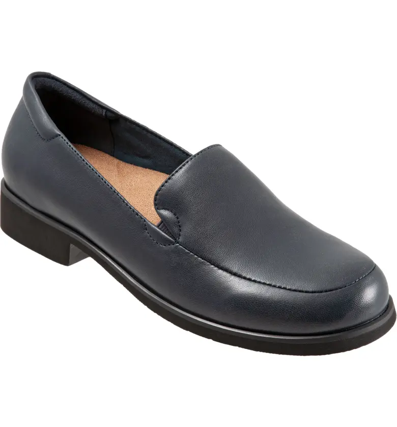 Trotters Jaiden Loafer_NAVY LEATHER