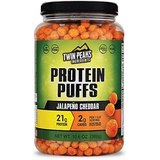 TWIN PEAKS INGREDIENTS Twin Peaks Low Carb, Keto Friendly Protein Puffs, Jalapeno Cheddar (300g, 21g Protein, 2g Carbs)