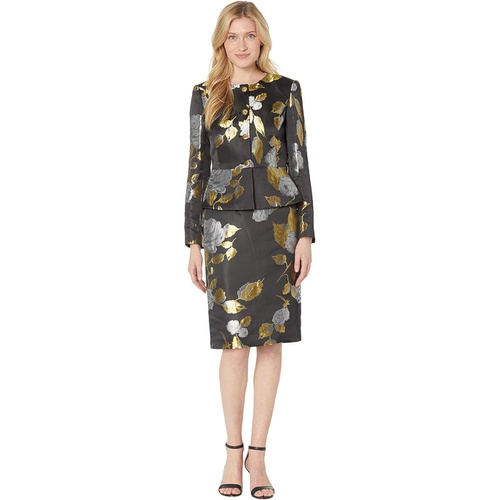  Tahari by ASL Nested Four-Button Jacket and Pencil Skirt