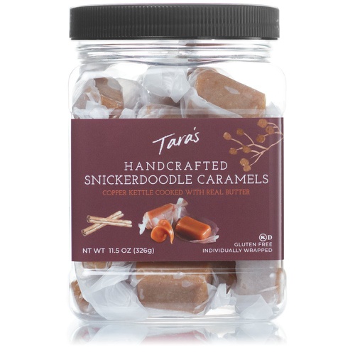  Taras All Natural Handcrafted Gourmet Snickerdoodle Caramel: Small Batch, Kettle Cooked, Creamy & Individually Wrapped - 11.5 Ounce