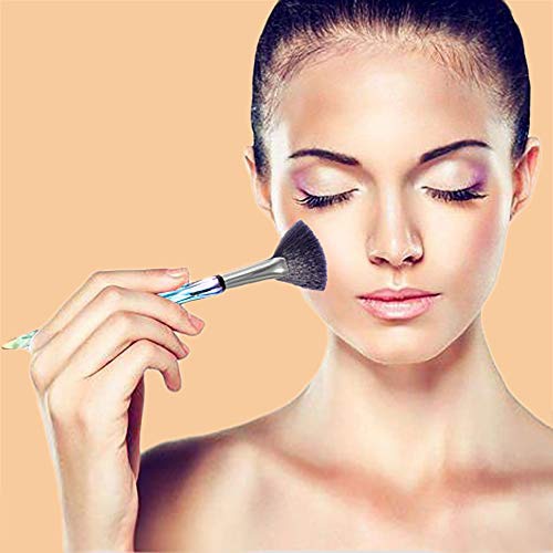  Tenmon Makeup Eye Brush Set, 10 New Diamond Handle Eye Shadow Eyeliner Blend Anti-Wrinkle Makeup Brushes, Professional Cosmetic Eyebrow Makeup Tools (green)