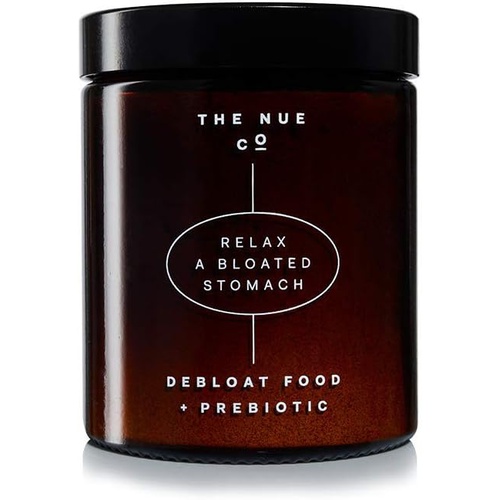  The Nue Co. - DEBLOAT Food + PREBIOTIC - Latte Powder Gut Health and Digestion - Instant Bloating Relief - Tumeric, Ginger + Cinnamon with Digestive Enzymes - Vegan, Gluten-Free, S