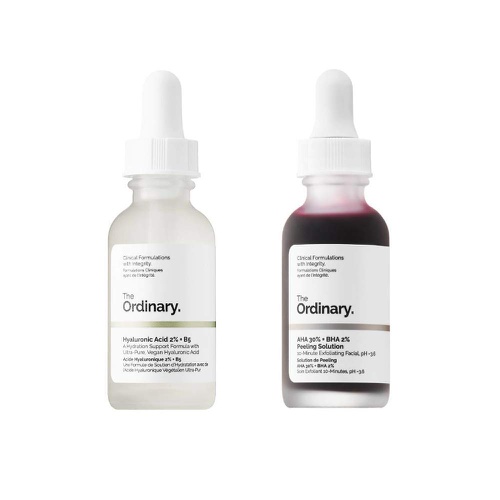  The Ordinary Peeling Solution And Hyaluronic Face Serum! AHA 30% + BHA 2% Peeling Solution! Hyaluronic Acid 2% + B5! Help Fight Visible Blemishes And Improve The Look Of Skin Textu