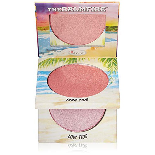  theBalm Highlighting Shadow, Blushes Duo, Highlighter Makeup, Brighten Face Color, Long-lasting, Beach Goer (High Tide & Low Tide), 2.24 ounces