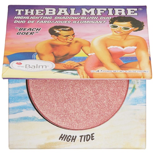  theBalm Highlighting Shadow, Blushes Duo, Highlighter Makeup, Brighten Face Color, Long-lasting, Beach Goer (High Tide & Low Tide), 2.24 ounces