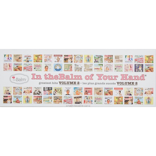  theBalm of Your Hand Greatest Hits Vol. 2 Face Palette, Long Lasting. 4 Blendable Eyeshadows, 3 Blush Colors, Matte Bronzer, Champagne-Hued Highlighter