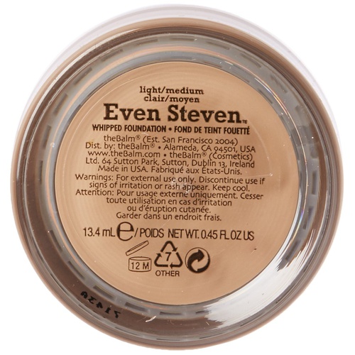  theBalm Even Steven Whipped Foundation, Light/Medium