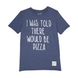 The Original Retro Brand Kids I Was Told There Would Be Pizza Heathered Crew Neck Tee (Big Kids)