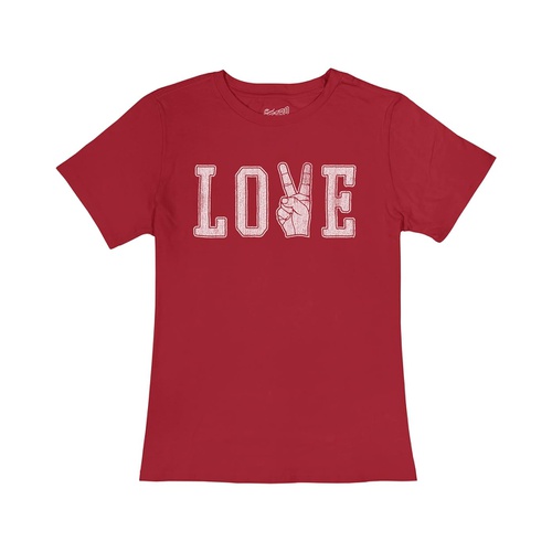  The Original Retro Brand Kids Peace and Love Cotton Crew Neck Tee (Big Kids)