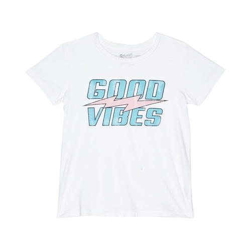  The Original Retro Brand Kids Cotton Good Vibes Lightning Bolt Crew Neck Tee (Big Kids)