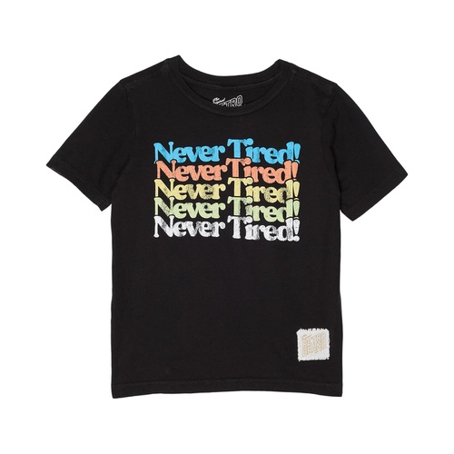  The Original Retro Brand Kids Never Tired! Cotton Crew Neck Tee (Toddler)