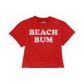 The Original Retro Brand Kids Beach Bum Raw Edge Slub Slightly Cropped Tee (Big Kids)