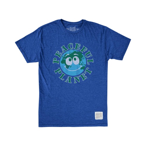  The Original Retro Brand Kids Peaceful Planet Earth Heathered Crew Neck Tee (Big Kids)