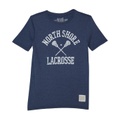 The Original Retro Brand Kids Lacrosse Heathered Crew Neck Tee (Big Kids)