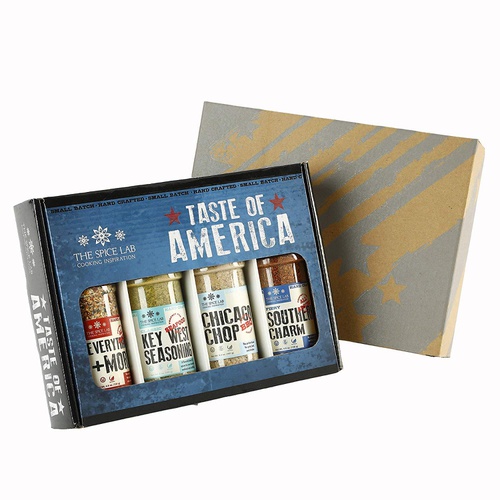  The Spice Lab Taste of America Spices and Seasonings Set - Ultimate Grilling Accessories Set - Perfect Gift Kit - All Around Cooking & Air Fryers - Great Gift for Men or Gift for D