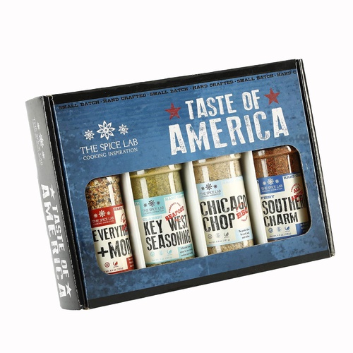  The Spice Lab Taste of America Spices and Seasonings Set - Ultimate Grilling Accessories Set - Perfect Gift Kit - All Around Cooking & Air Fryers - Great Gift for Men or Gift for D