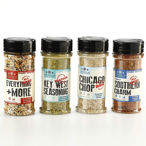  The Spice Lab Taste of America Spices and Seasonings Set - Ultimate Grilling Accessories Set - Perfect Gift Kit - All Around Cooking & Air Fryers - Great Gift for Men or Gift for D