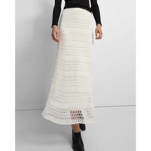 띠어리 Theory Pull-On Maxi Skirt in Cotton Crochet