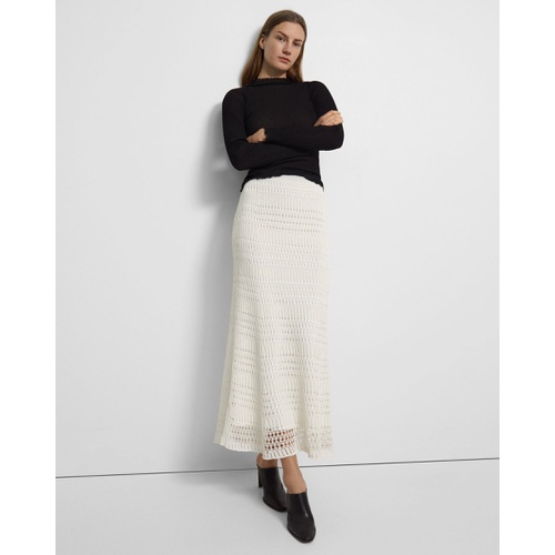 띠어리 Theory Pull-On Maxi Skirt in Cotton Crochet