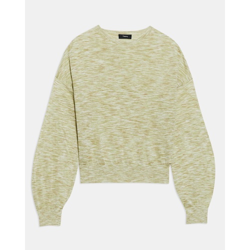 띠어리 Theory Volume Sleeve Sweater in Knit Linen