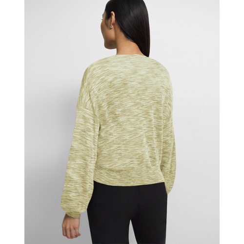 띠어리 Theory Volume Sleeve Sweater in Knit Linen