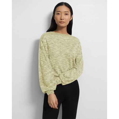 띠어리 Theory Volume Sleeve Sweater in Knit Linen