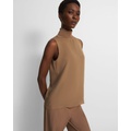 Theory Sleeveless Turtleneck Top in Silk