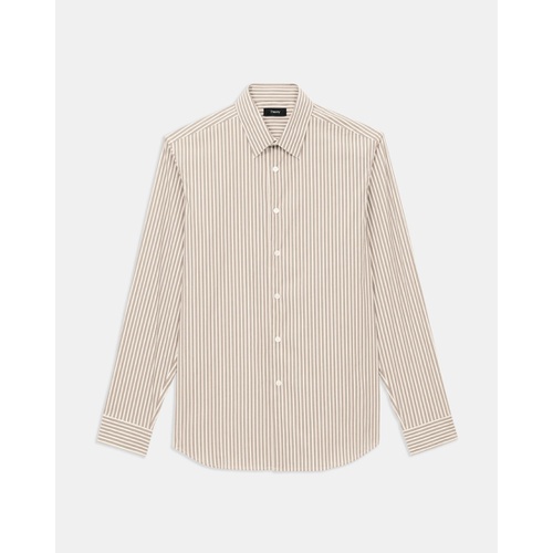 띠어리 Theory Irving Shirt in Striped Good Cotton