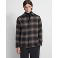Theory Clyfford Shirt Jacket in Recycled Wool Flannel
