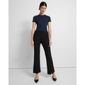 Theory Slit Demitria Pant in Double-Knit Jersey