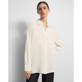 Theory Menswear Shirt in Silk Georgette