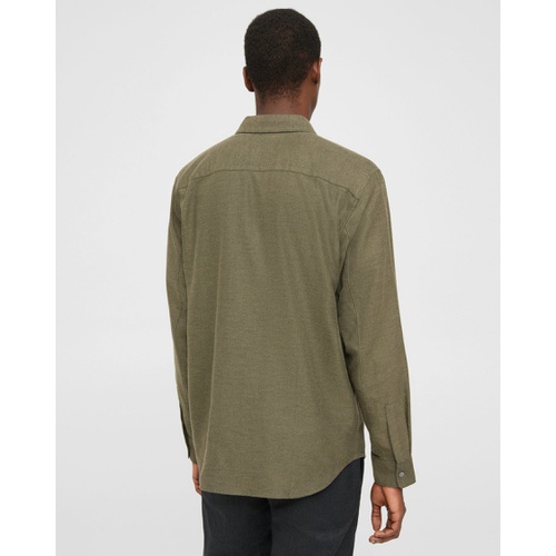 띠어리 Theory Noll Long-Sleeve Shirt in Cotton Flannel