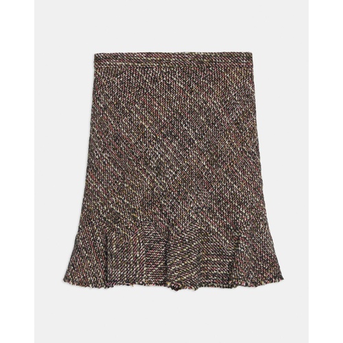 띠어리 Theory Diagonal Mini Skirt in Wool-Blend Tweed
