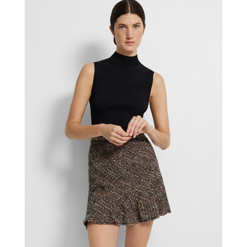띠어리 Theory Diagonal Mini Skirt in Wool-Blend Tweed