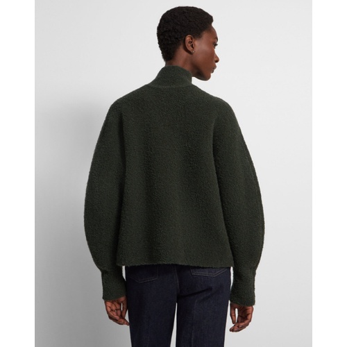 띠어리 Theory Oversized Turtleneck Sweater in Wool Boucle
