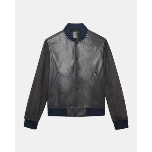 띠어리 Theory Varsity Jacket in Leather & Suede