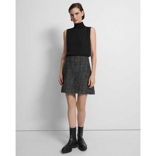 띠어리 Theory High-Waisted Mini Skirt in Wool-Blend Tweed