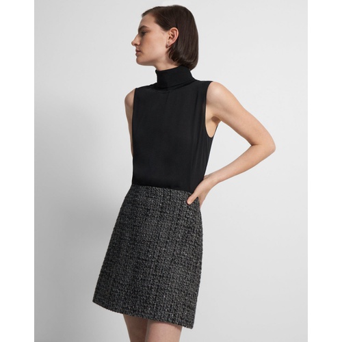 띠어리 Theory High-Waisted Mini Skirt in Wool-Blend Tweed