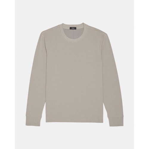 띠어리 Theory Ryder Long-Sleeve Tee in Waffle Knit