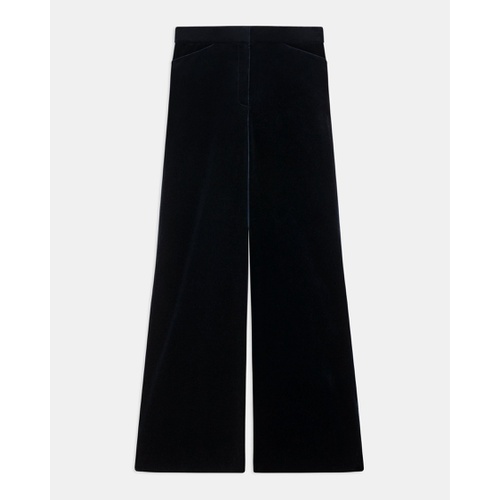 띠어리 Theory Wide-Leg Pant in Stretch Velvet