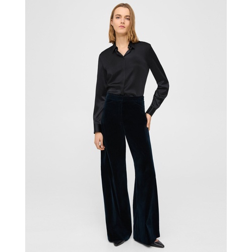 띠어리 Theory Wide-Leg Pant in Stretch Velvet