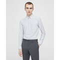 Theory Sylvain Shirt in Striped Cotton Blend