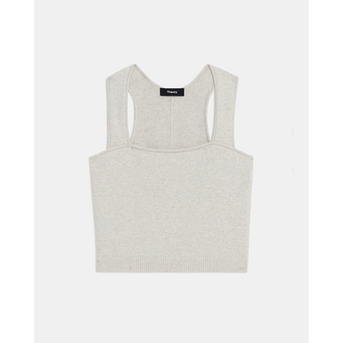 띠어리 Theory Cropped Tank Top in Cotton-Cashmere