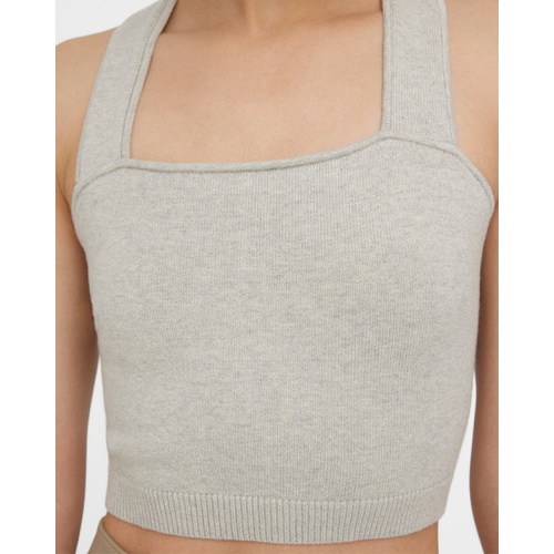 띠어리 Theory Cropped Tank Top in Cotton-Cashmere