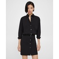 Theory Fitted Shirt Dress in Good Cotton