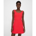 Theory Ballerina Neckline Mini Dress in Cotton Tweed