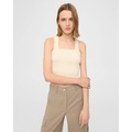 Theory Cropped Tank Top in Cotton-Cashmere