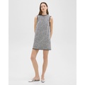 Relaxed Sleeveless Dress in Canvas Tweed