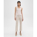 Cropped Kick Pant in Stretch Cotton-Blend