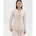 Sculpted Blazer in Stretch Cotton-Blend